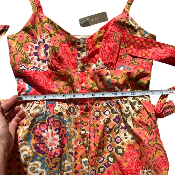 NWT j. CREW Classic Button Front Poplin Sundress In Vibrant Rose midi floral 4 - Picture 8 of 8